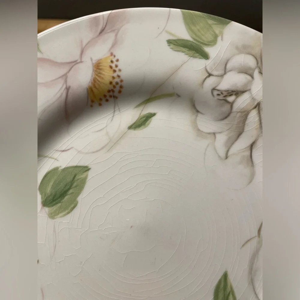 (4) Vintage Crate&Barrel Salad Plates - Poetry - 1998; Retired.